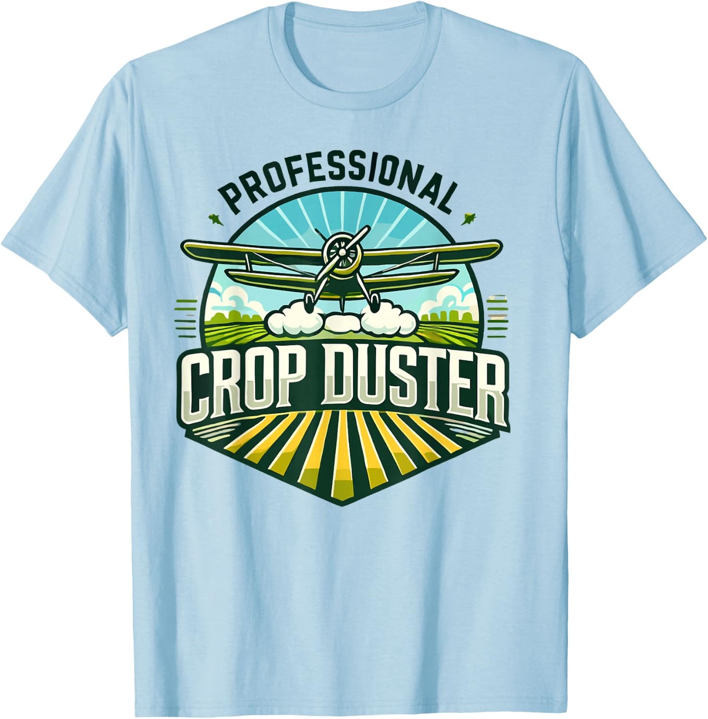 Crop Duster Pilot Spray Plane Professional Crop Duster T-Shirt - T-Shirt | Light Blue