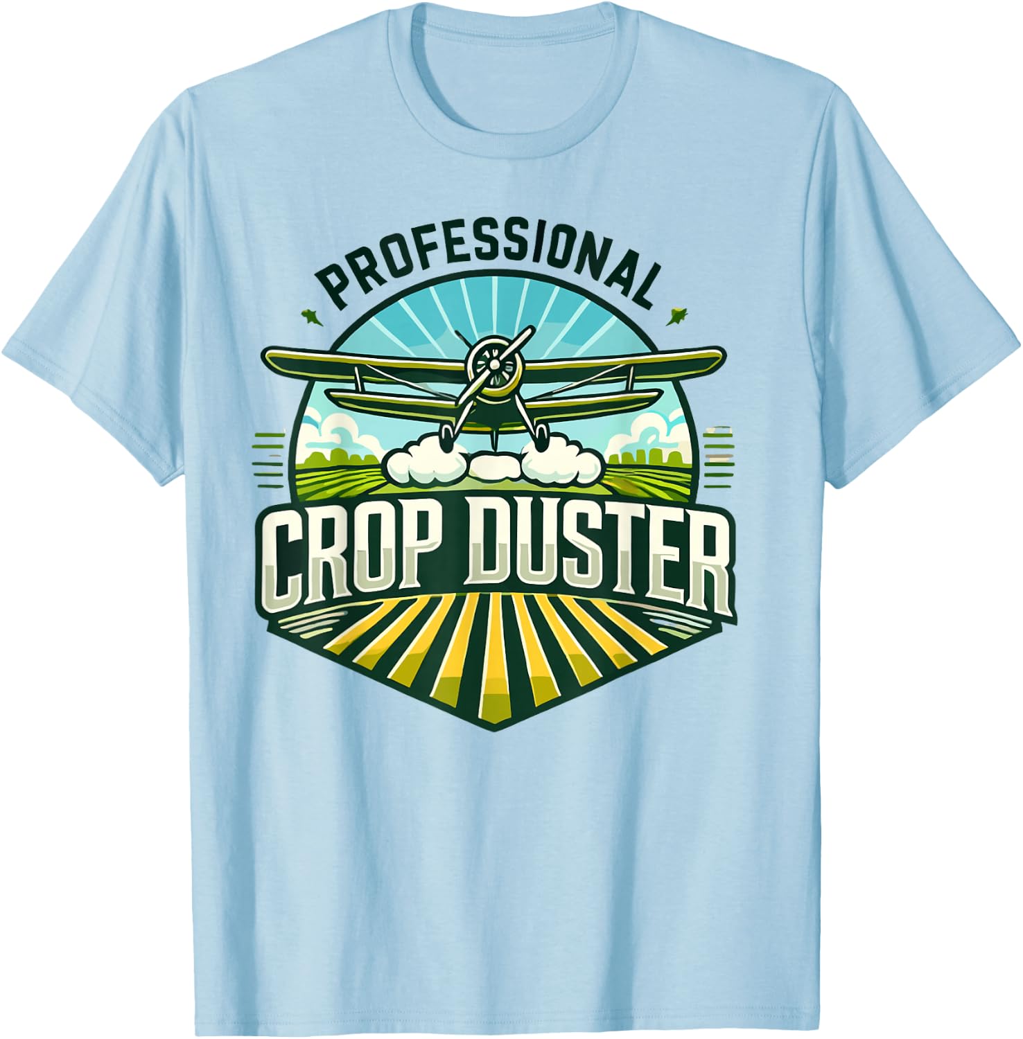 Crop Duster Pilot Spray Plane Professional Crop Duster T-Shirt - T-Shirt | Light Blue