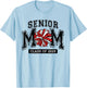 Senior Mom 2025 Cheer Mama Class Of 2025 Funny Graduation T-Shirt - T-Shirt | Light Blue