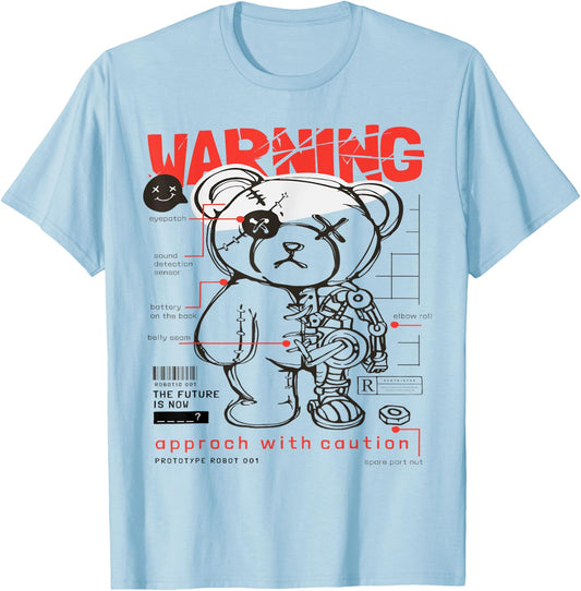 Prototype Robot Teddy Bear Funny T-Shirt - T-Shirt | Light Blue