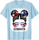 Cubanita Shirt Girl Cuba Flag Cuban Women Hispanic Heritage T-Shirt - T-Shirt | Light Blue