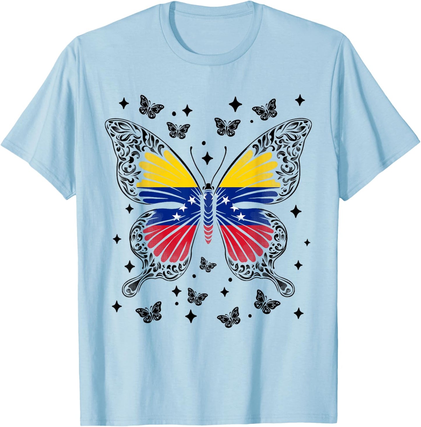 Venezuelan Butterfly Venezuela T-Shirt - T-Shirt | Light Blue