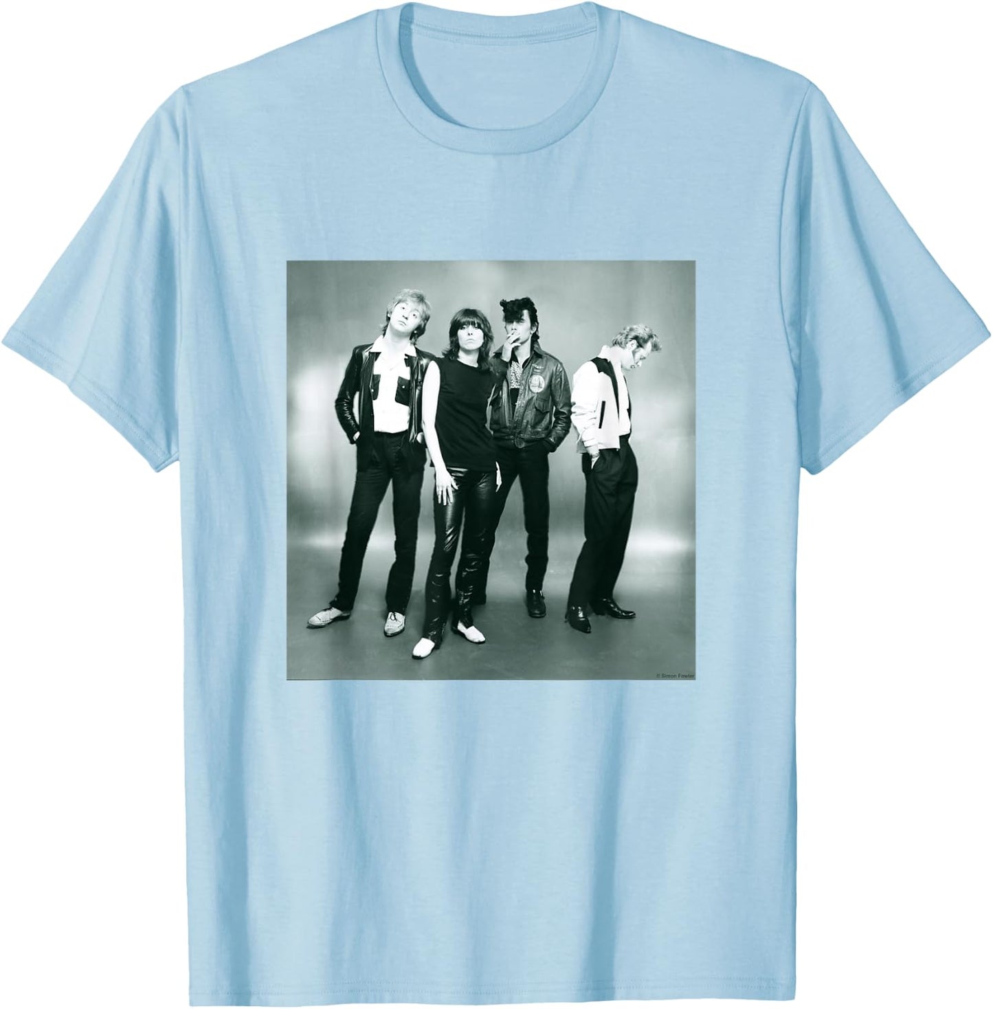 The Pretenders Band Studio Shoot By Simon Fowler T-Shirt - T-Shirt | Light Blue