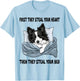 Border Collie Sleeping Pajamas Nightgown T-Shirt - T-Shirt | Light Blue