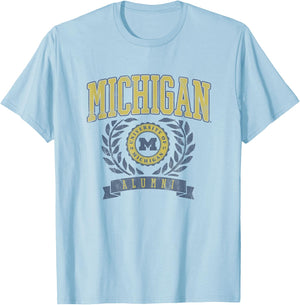 University of Michigan Wolverines U of M Alumni Seal T-Shirt - T-Shirt | Light Blue
