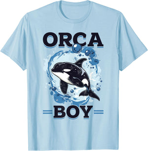 Funny Orca Animal Orca Boy T-Shirt - T-Shirt | Light Blue
