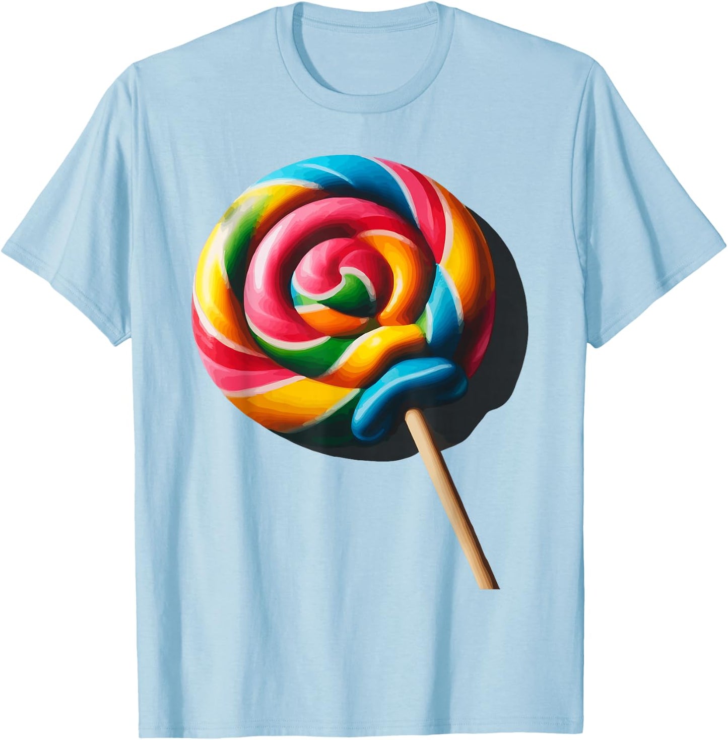 Lollipop Design Men Kids Lollipop Candy Lover T-Shirt - T-Shirt | Light Blue