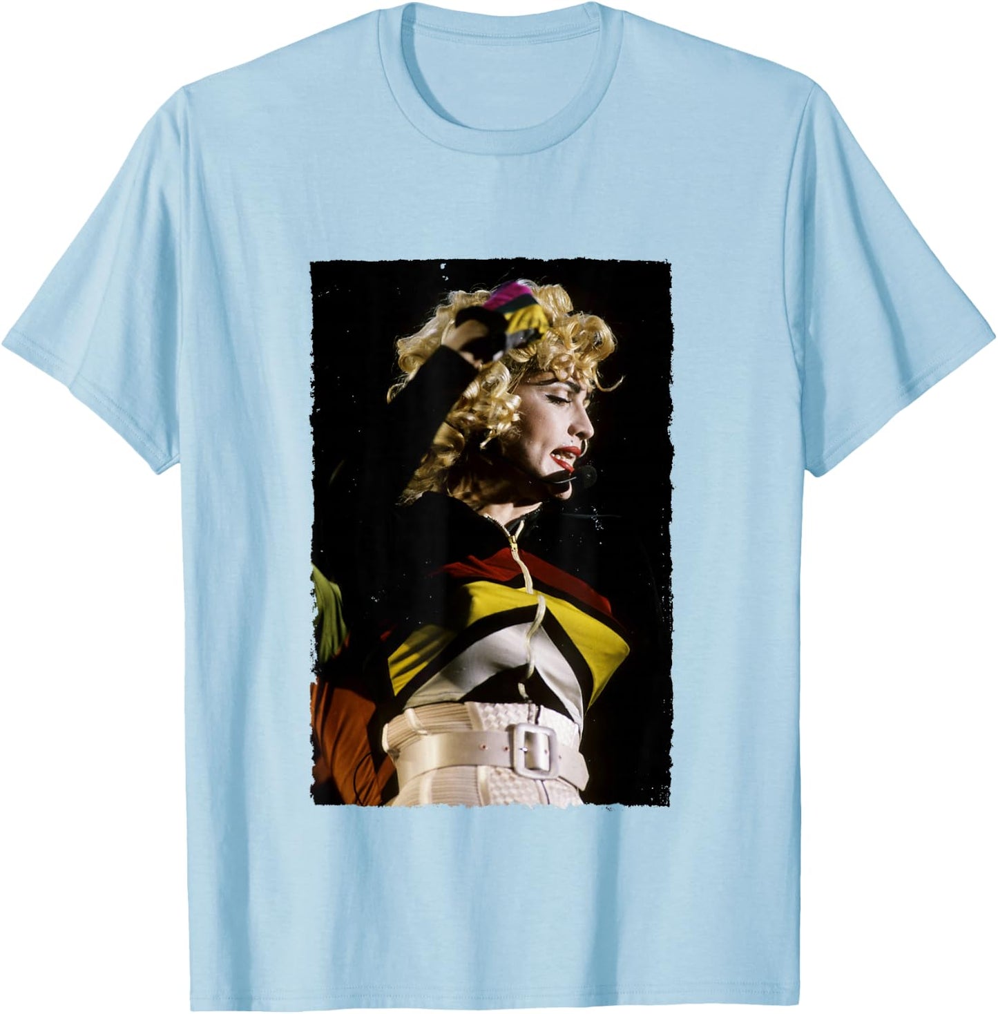 Madonna Blonde Ambition Tour Wembley By Stephen Wright T-Shirt - T-Shirt | Light Blue