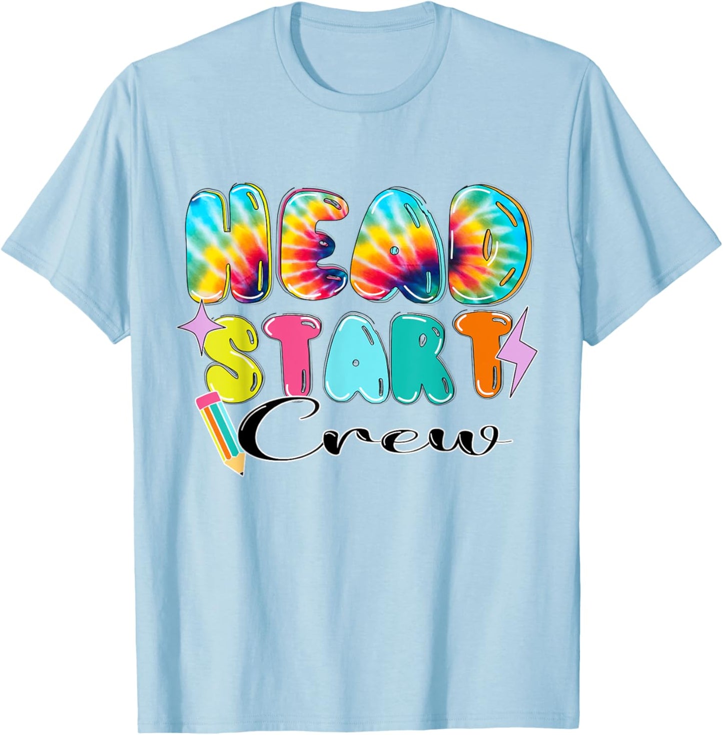 Back to School Headstart Crew School Head Start Tie dye T-Shirt - T-Shirt | Light Blue