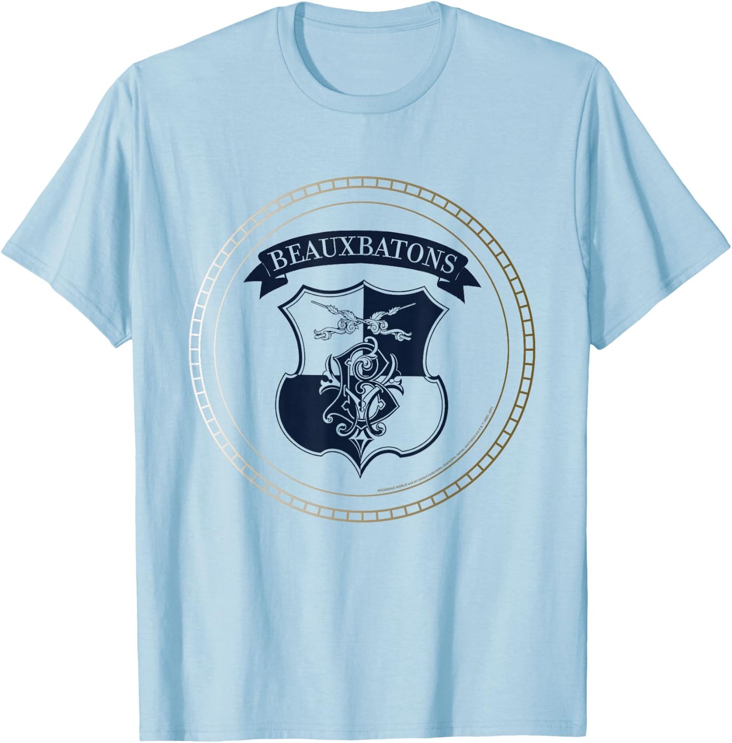 Harry Potter Beauxbatons Emblem T-Shirt - T-Shirt | Light Blue