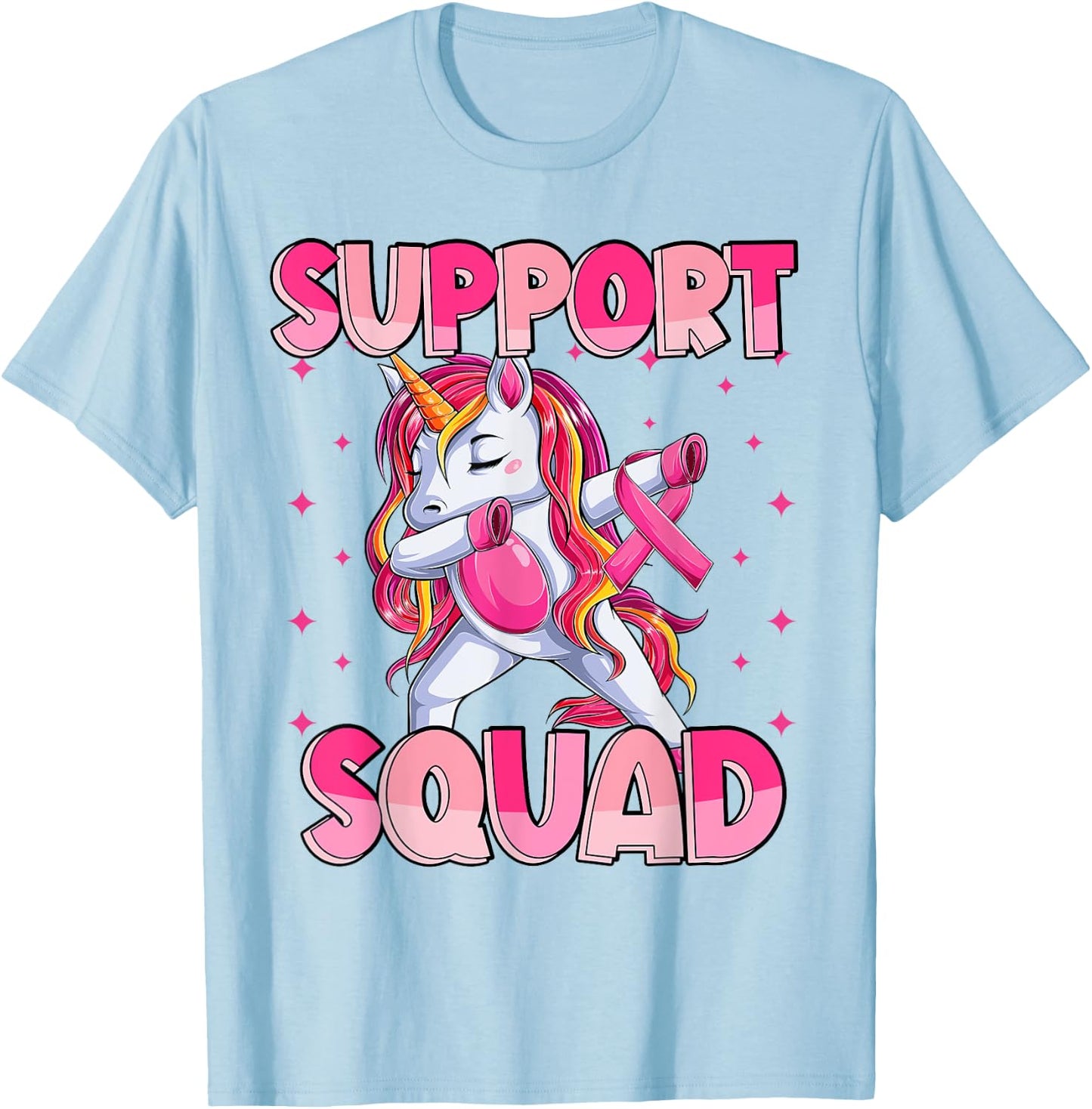Breast Cancer Awareness Girls Kids, In October We Wear Pink T-Shirt - T-Shirt | Light Blue
