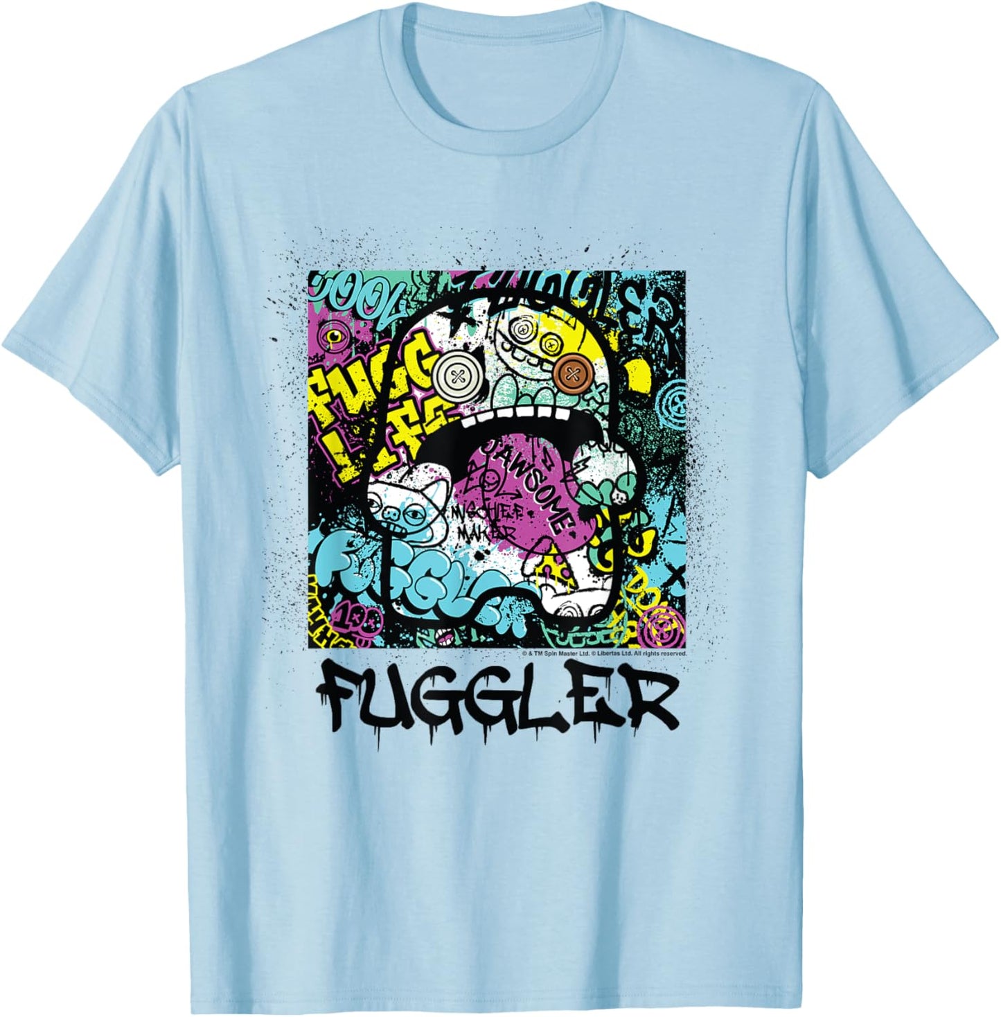 Fuggler Fugg Life Graffiti T-Shirt - T-Shirt | Light Blue