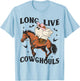 Long Live Cow Ghouls Halloween Cowboy Ghost Riding Horse T-Shirt - T-Shirt | Light Blue