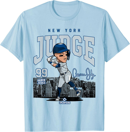 Aaron Judge | New York Baseball MLB Players | MLBJUD3005W T-Shirt - T-Shirt | Light Blue