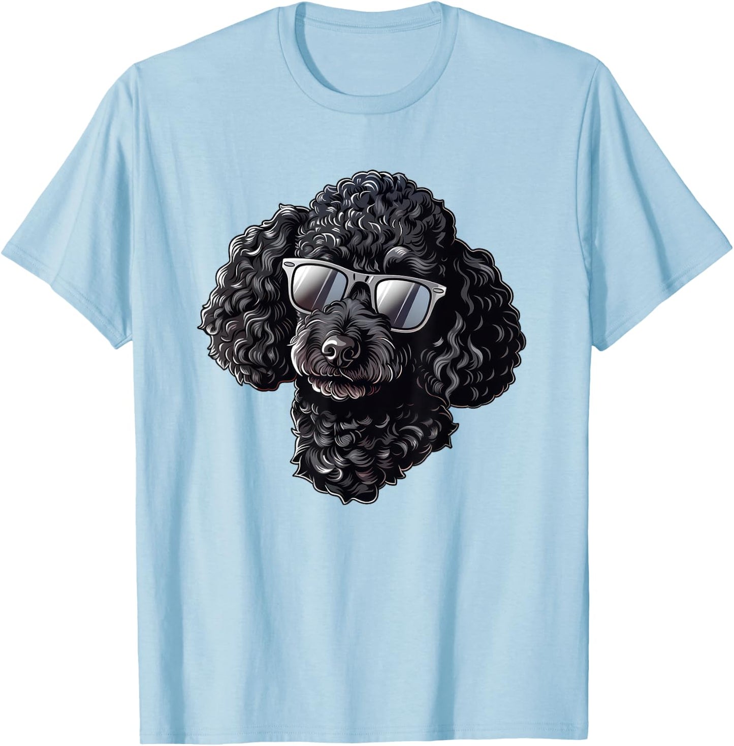 Poodle Dog Sunglasses Women Girls Kids T-Shirt - T-Shirt | Light Blue