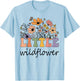 Little Wildflower Women Flower Birthday Family Matching T-Shirt - T-Shirt | Light Blue
