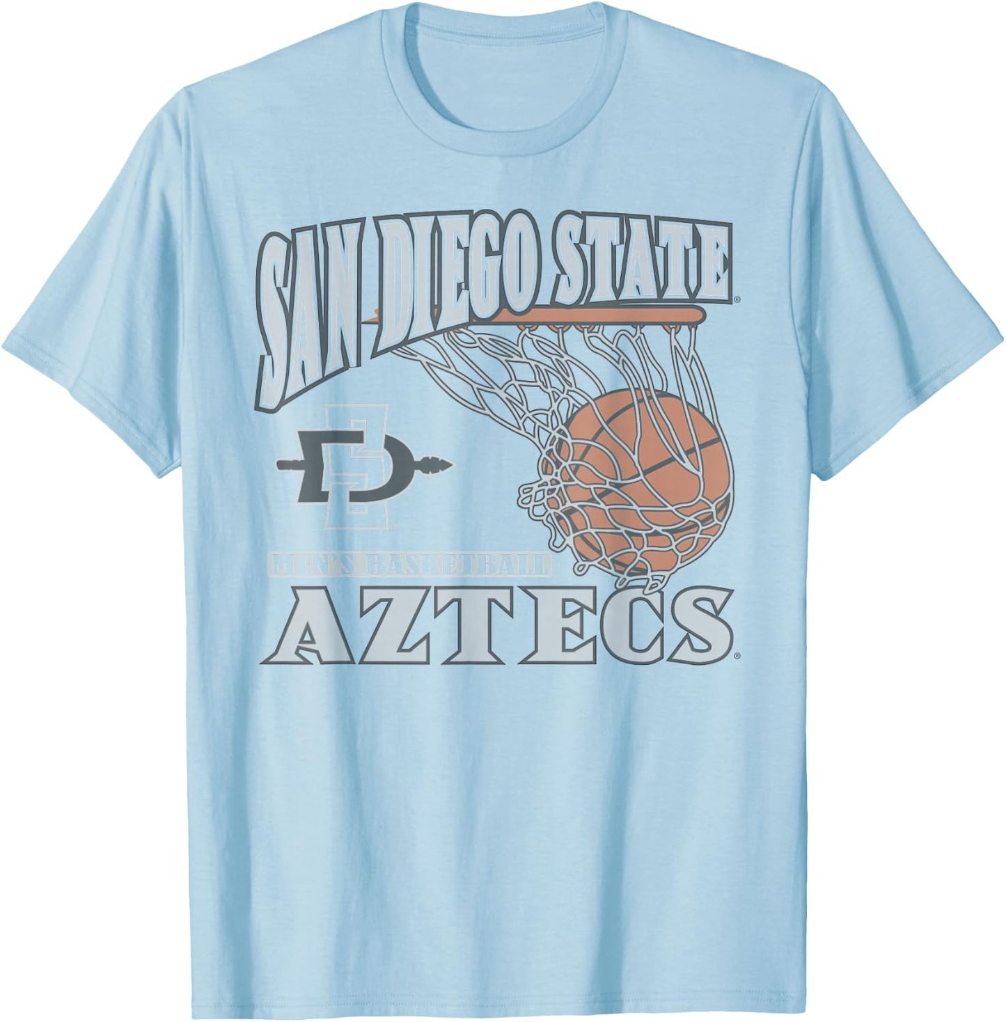 San Diego State Aztecs Men's Basketball Vintage Lift Red T-Shirt - T-Shirt | Light Blue