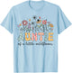 Auntie Of The Little Wildflower Baby Birthday Party T-Shirt - T-Shirt | Light Blue