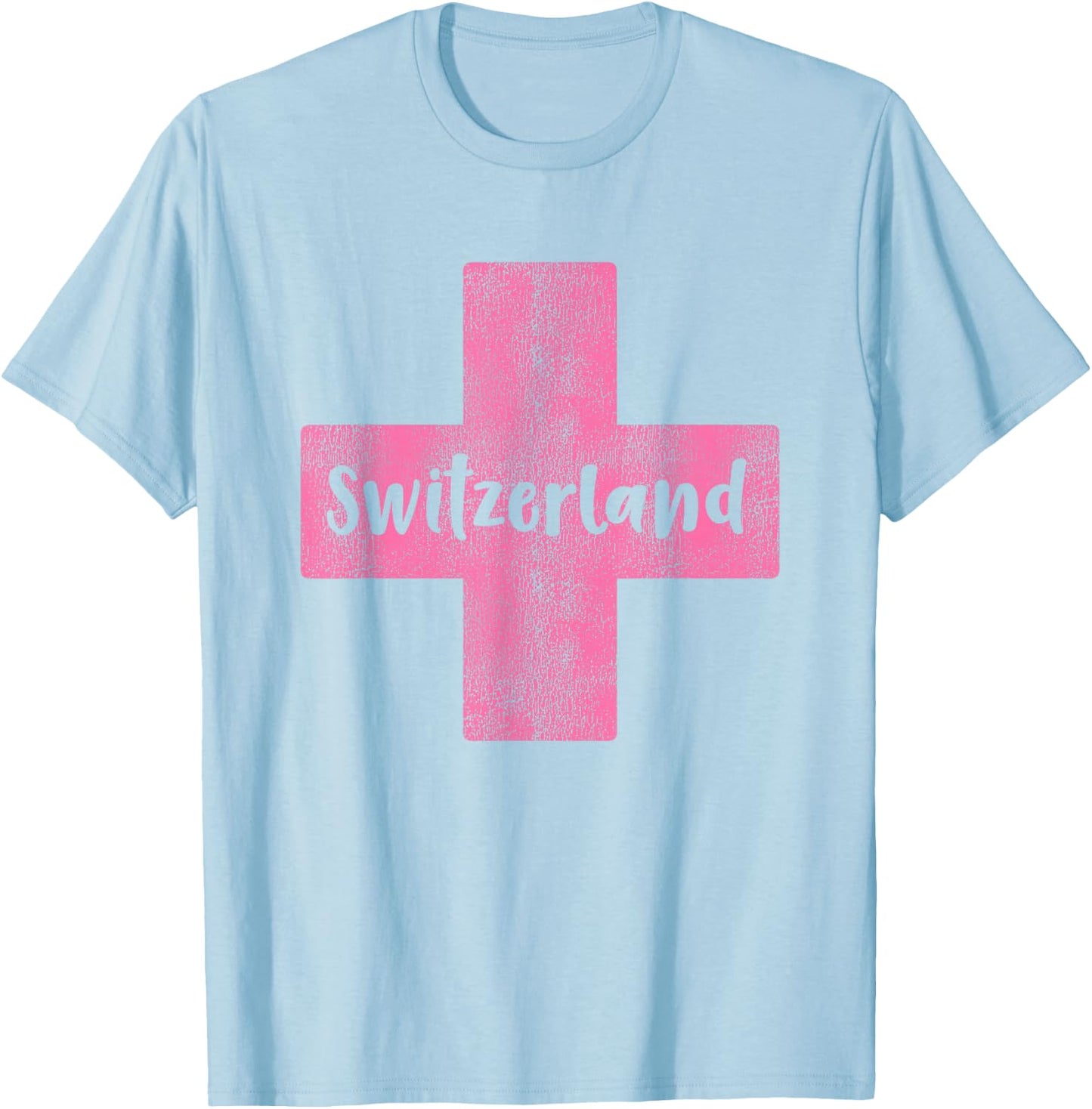 Swiss Flag of Switzerland Souvenir and Girls T-Shirt - T-Shirt | Light Blue
