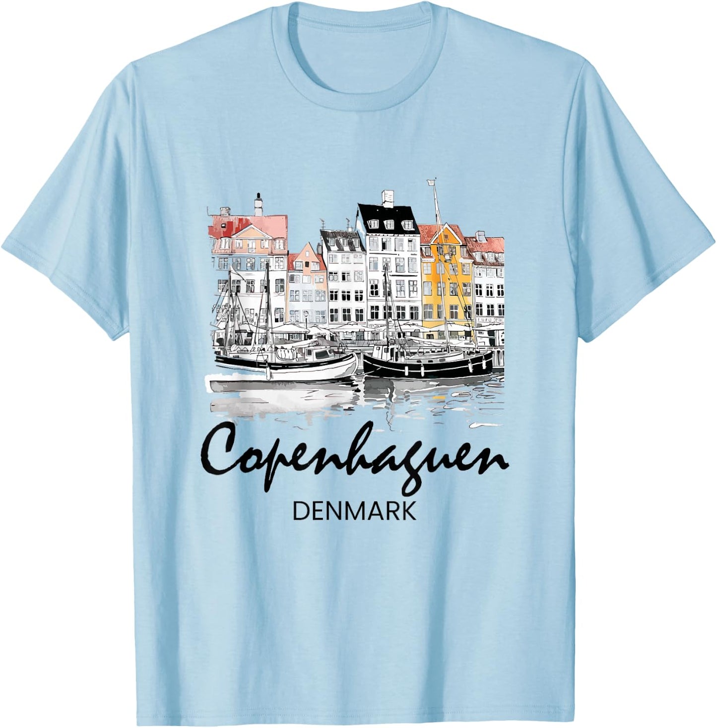 Copenhagen Denmark, danish T-Shirt - T-Shirt | Light Blue