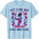 Just A Girl Who Loves Wrestling Cute Wrestler Wrestling Gift T-Shirt - T-Shirt | Light Blue