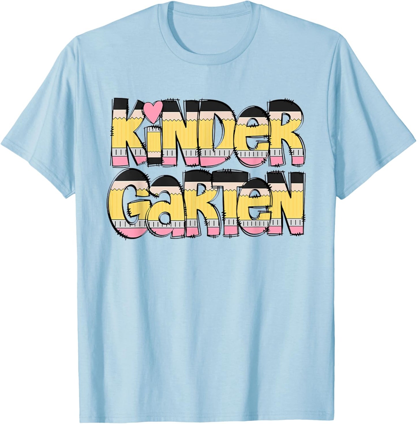 Kindergarten Pencil First Day Of School Teacher Toddler Kids T-Shirt - T-Shirt | Light Blue