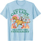 Childless Cat Lady Against The Patriarchy Funny Cat Dinosaur T-Shirt - T-Shirt | Light Blue