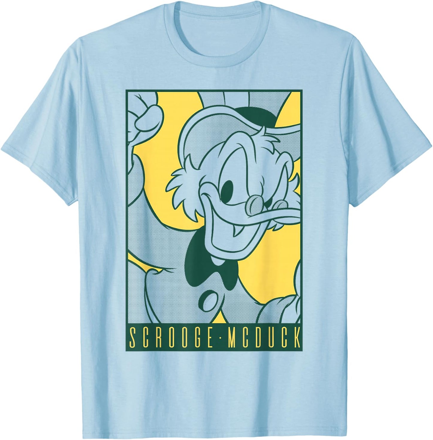 Disney DuckTales Scrooge McDuck Comic Portrait T-Shirt - T-Shirt | Light Blue