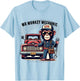 Mr Cute Monkey Mechanic Sunglasses Working on Vintage Truck T-Shirt - T-Shirt | Light Blue