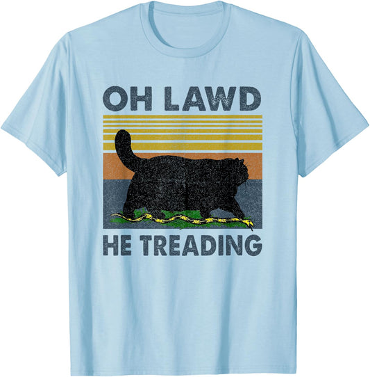 Oh Lawd He Treading T-Shirt - T-Shirt | Light Blue