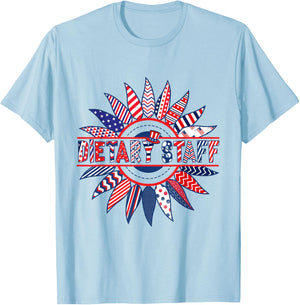 Sunflower Patriotic Dietary Staff 4th Of July 2024 Women Men T-Shirt - T-Shirt | Light Blue