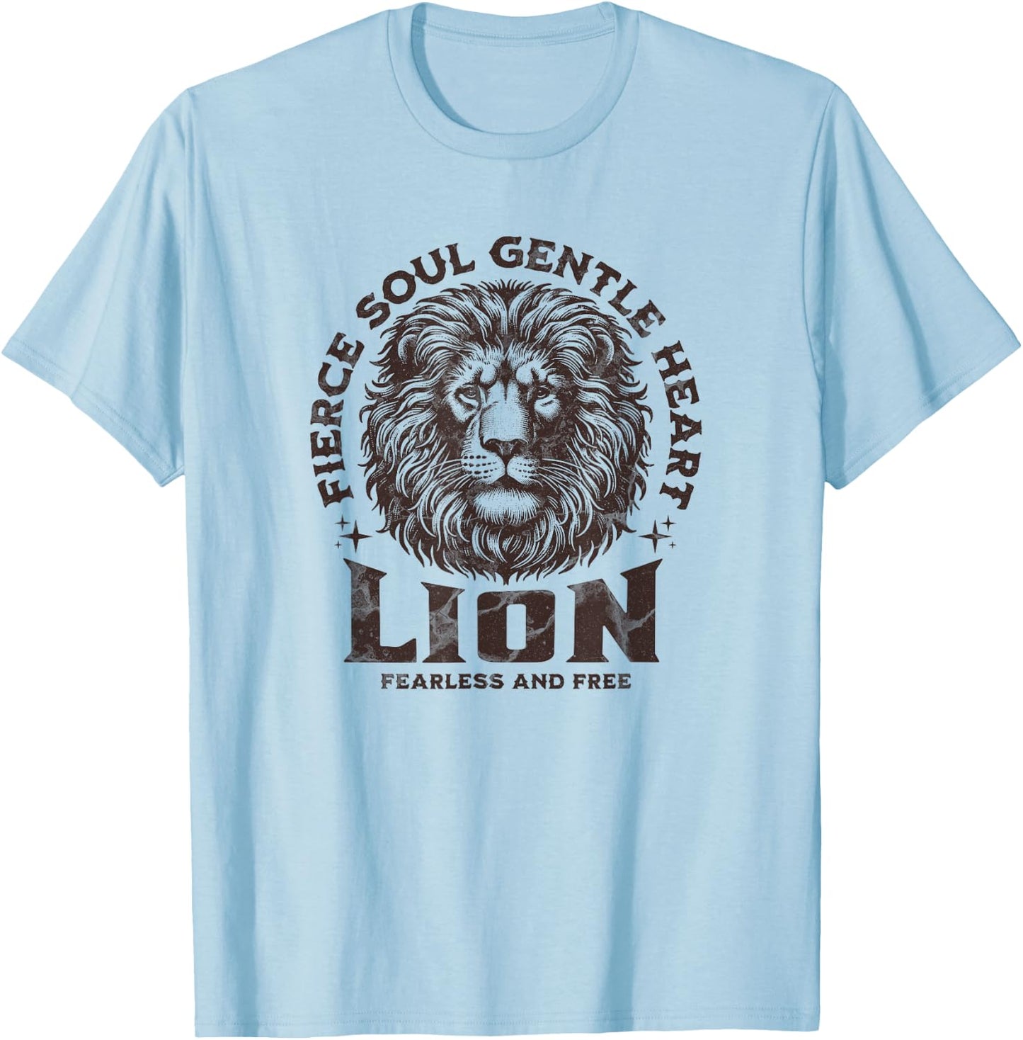 Wild Fierce Lion Safari for Animal Lover Women and Men T-Shirt - T-Shirt | Light Blue