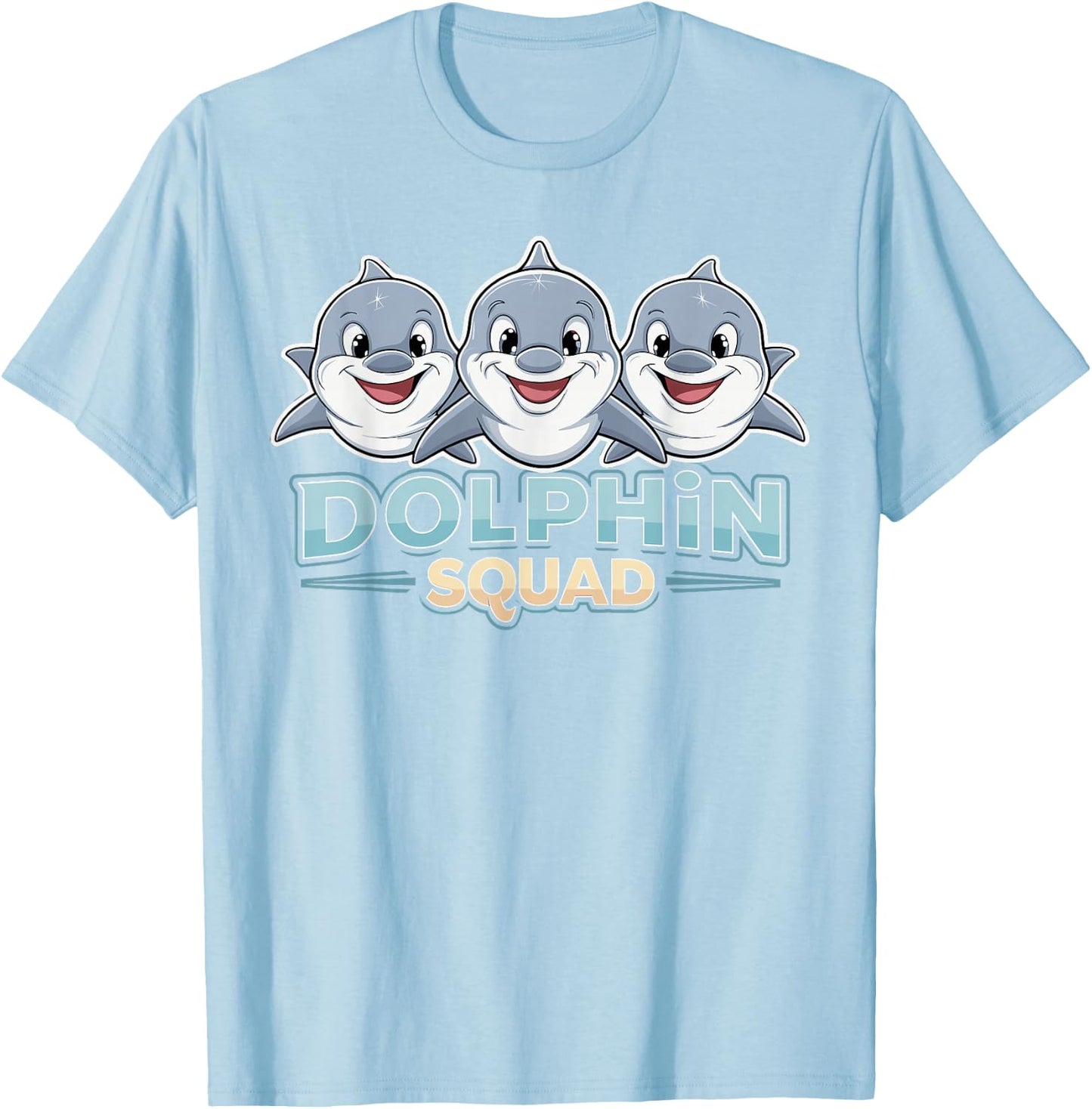 Dolphin Squad Design for Dolphin Lover Stuff | Kids Dolphin T-Shirt - T-Shirt | Light Blue
