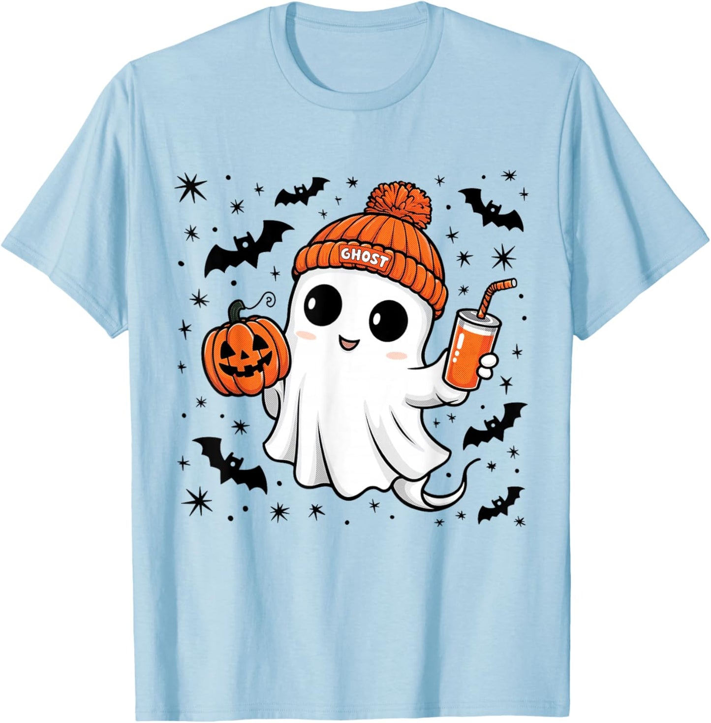 Cute Ghost Halloween Costume Toddler Kids Boys Girls T-Shirt - T-Shirt | Light Blue