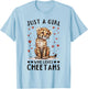 Funny Cheetah Animal Just A Girl Who Loves Cheetahs T-Shirt - T-Shirt | Light Blue