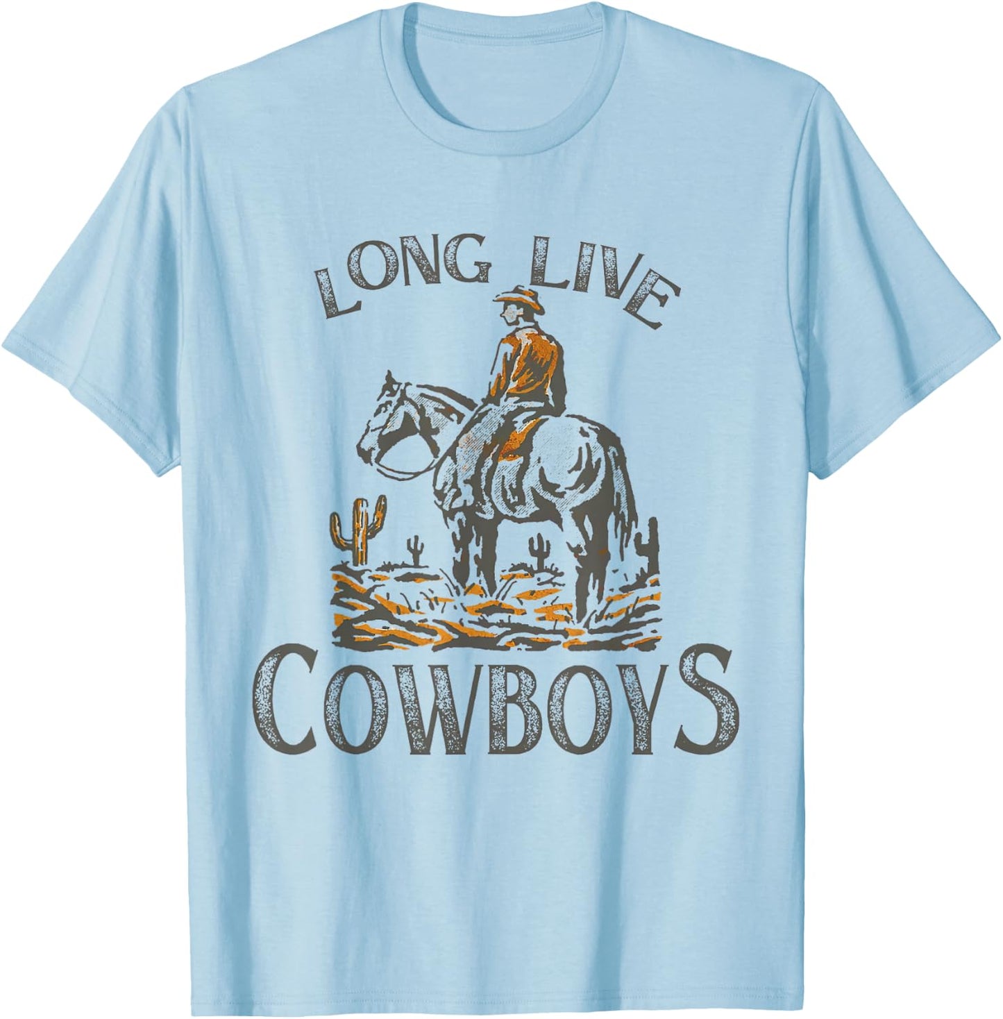 Long Live For Cowboys Men Women Western Country Music T-Shirt - T-Shirt | Light Blue