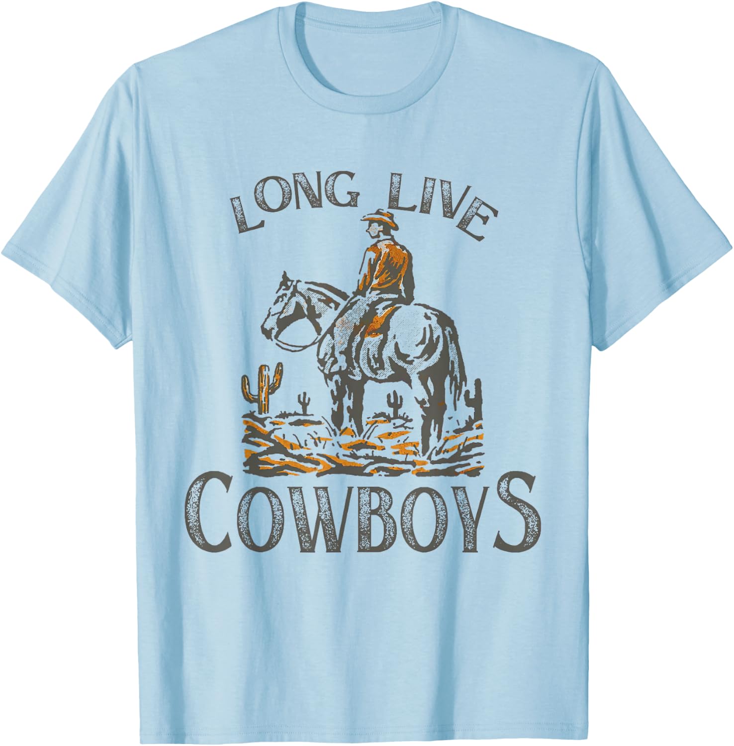 Long Live For Cowboys Men Women Western Country Music T-Shirt - T-Shirt | Light Blue