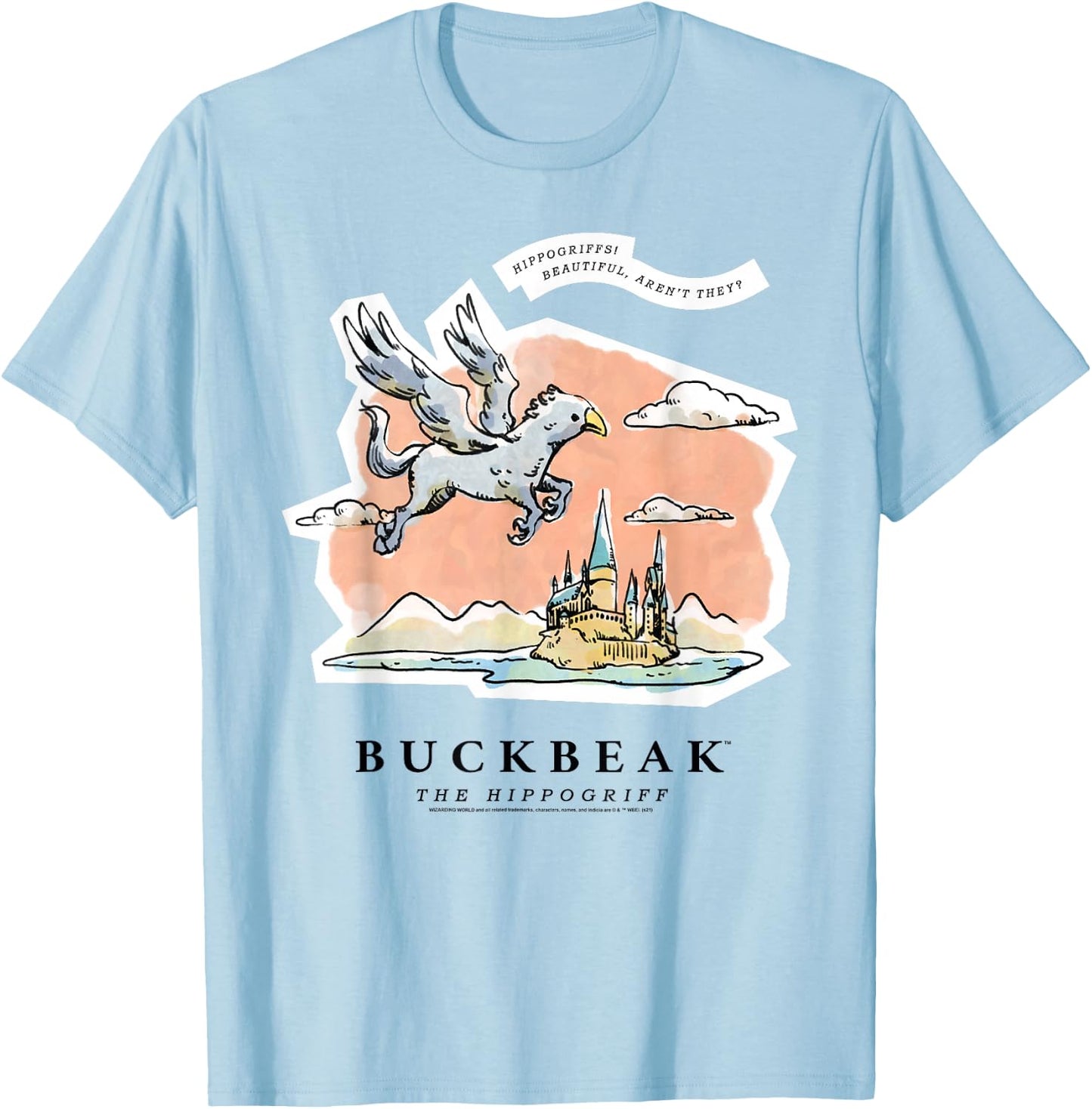 Harry Potter Buckbeak the Hippogriff T-Shirt - T-Shirt | Light Blue