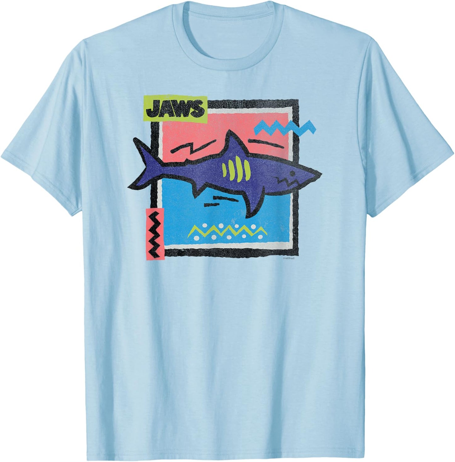 Jaws Neon Shark T-Shirt - T-Shirt | Light Blue
