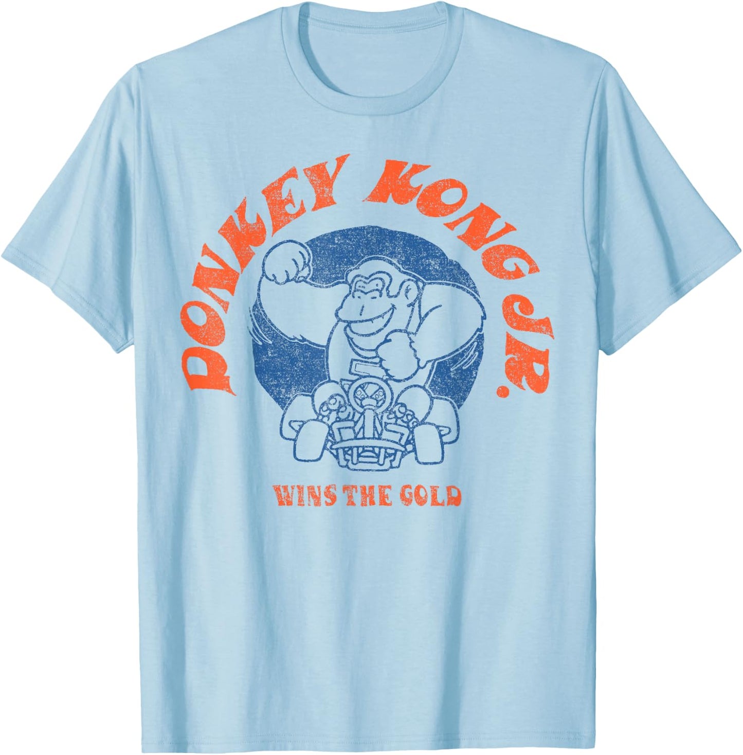 Mario Kart Donkey Kong Jr. Wins The Gold T-Shirt - T-Shirt | Light Blue
