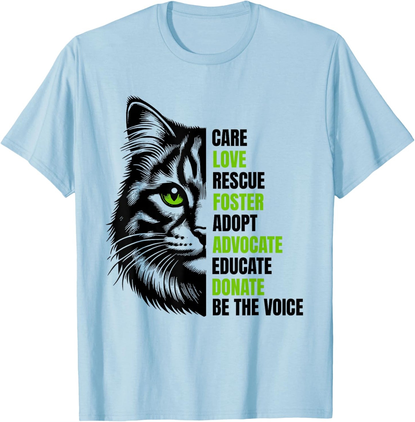 Paws Under the Moon - Cat Lovers Gifts Cat Rescue Gift Feral Kittens Homeless Foster Adopt Cats TNR , Small, White T-Shirt - T-Shirt | Light Blue