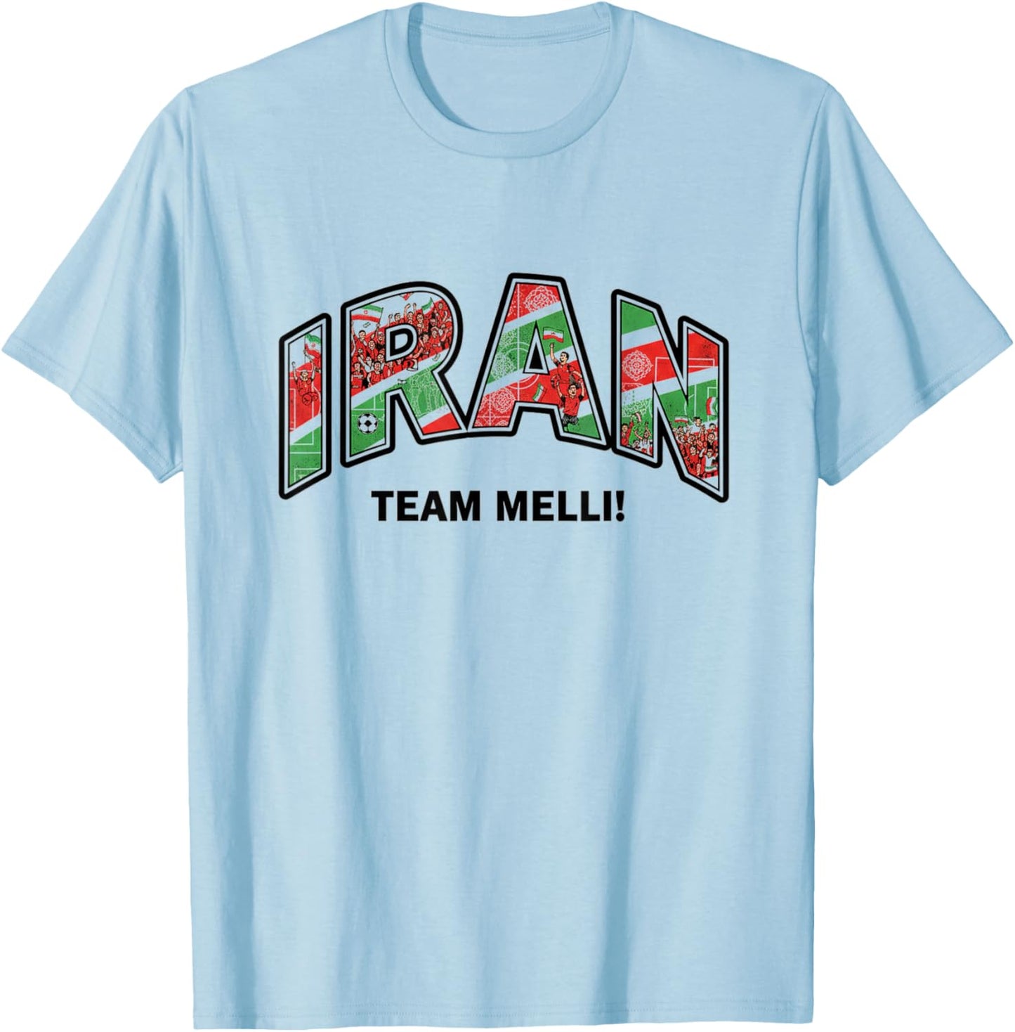Soccer Fan Shirt 2026 Iran Team Melli Supporters T-Shirt - T-Shirt | Light Blue