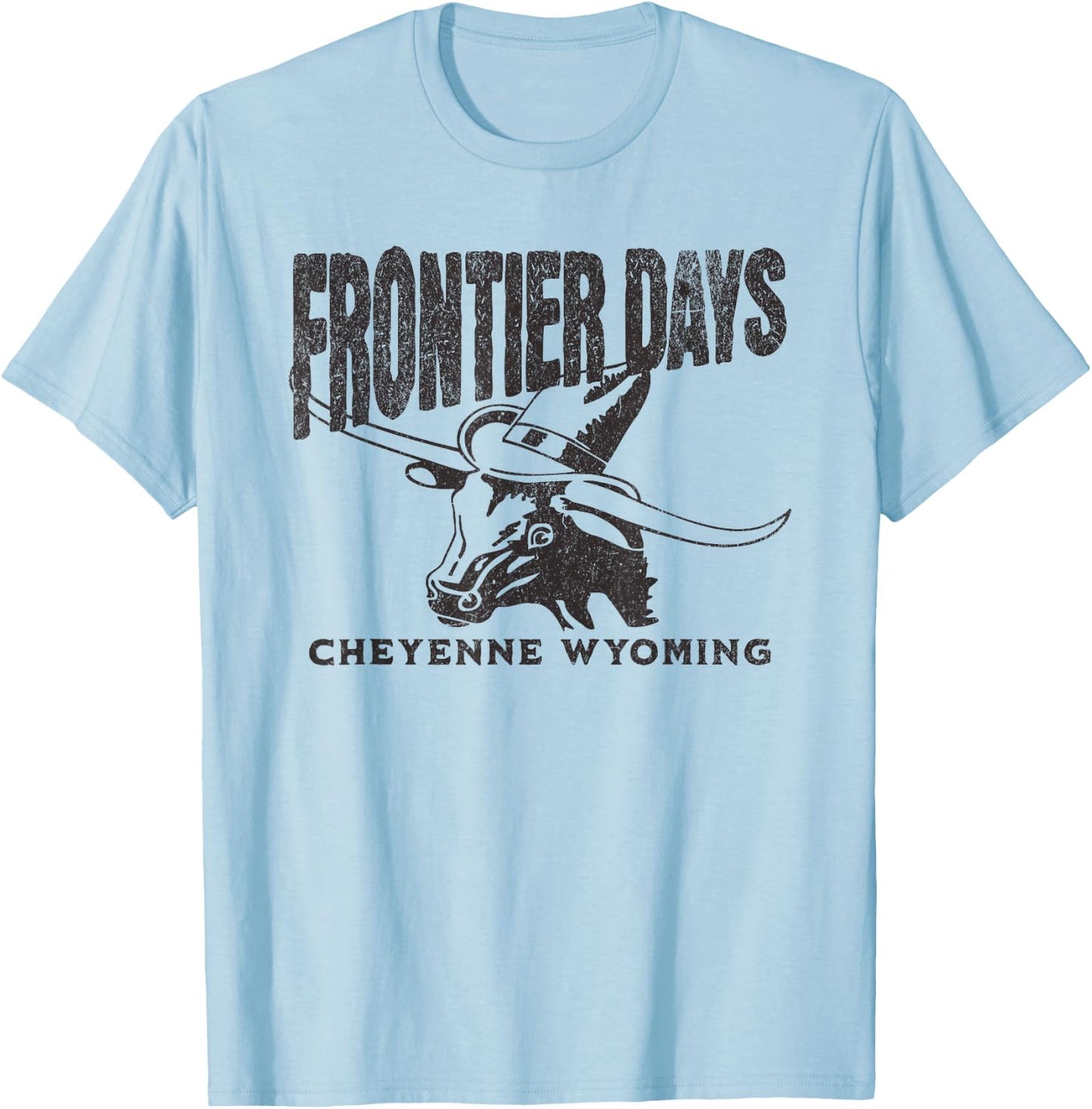 Cheyenne Wyoming Steer Frontier Days T-Shirt - T-Shirt | Light Blue