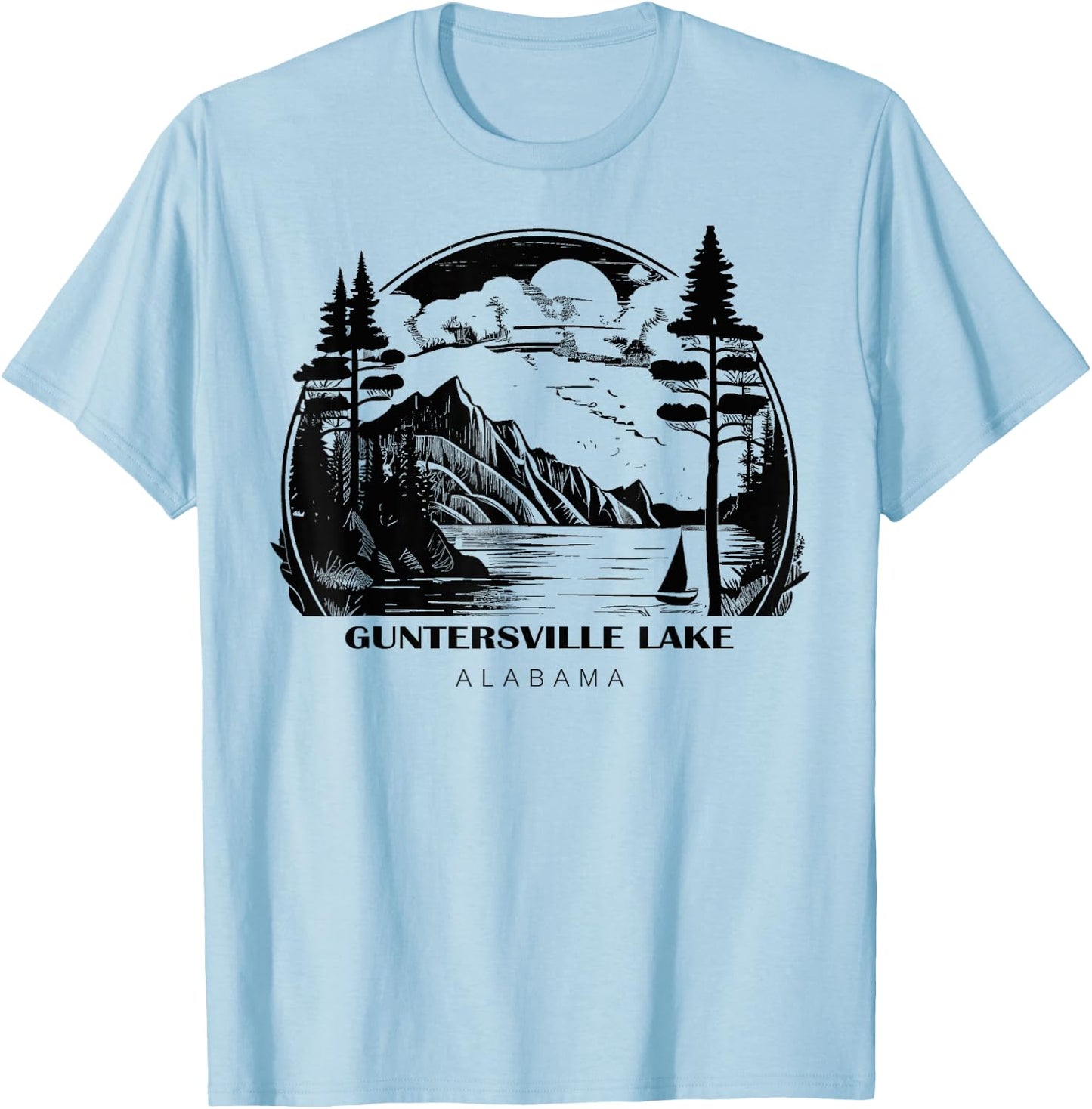 Guntersville Lake Alabama T-Shirt - T-Shirt | Light Blue
