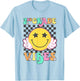 Girls 2nd Grade Vibes Smile Face Back to School Second Grade T-Shirt - T-Shirt | Light Blue