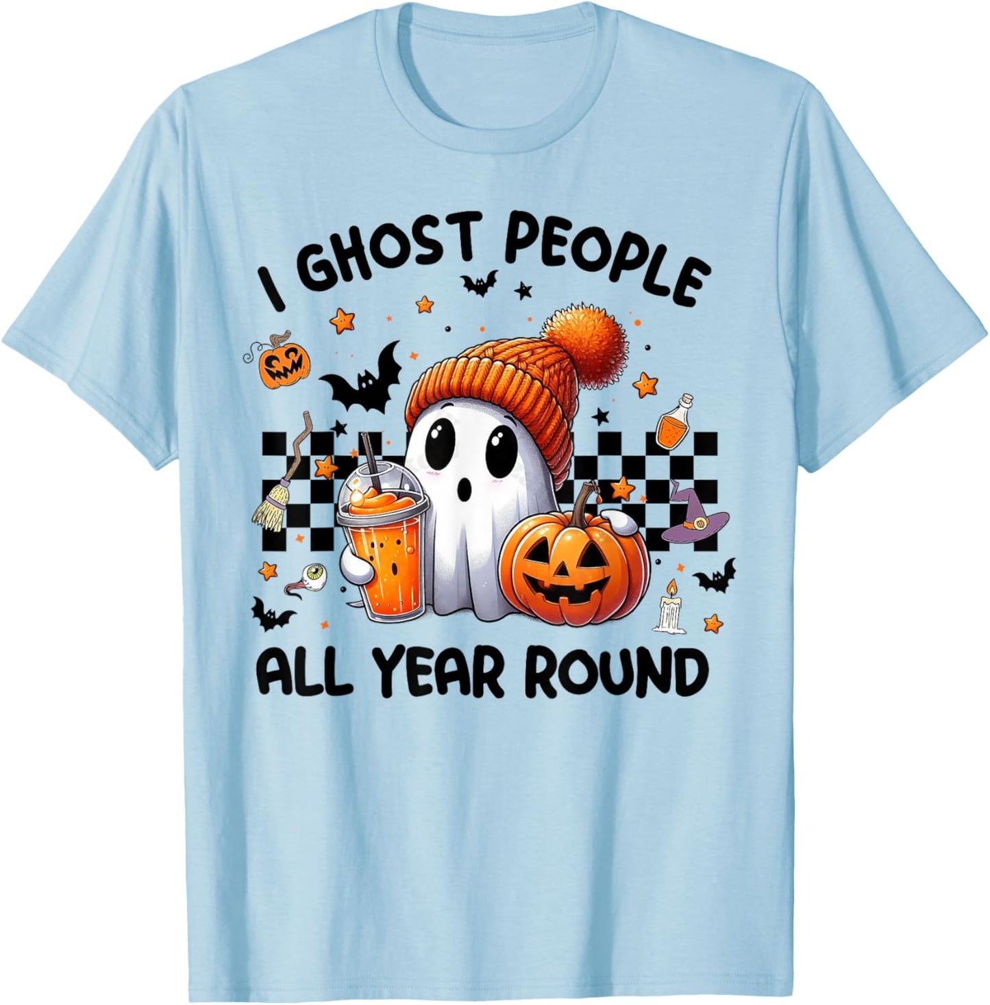 I Ghost People All Year Round T-Shirt - T-Shirt | Light Blue