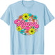 Groovy Nana Retro Flowers Women Mother's Day Grandma T-Shirt - T-Shirt | Light Blue