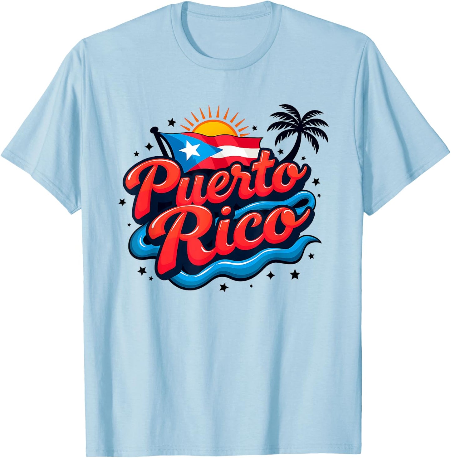 Puerto Rico Flag Vacation Boricua Puerto Rican Women T-Shirt - T-Shirt | Light Blue