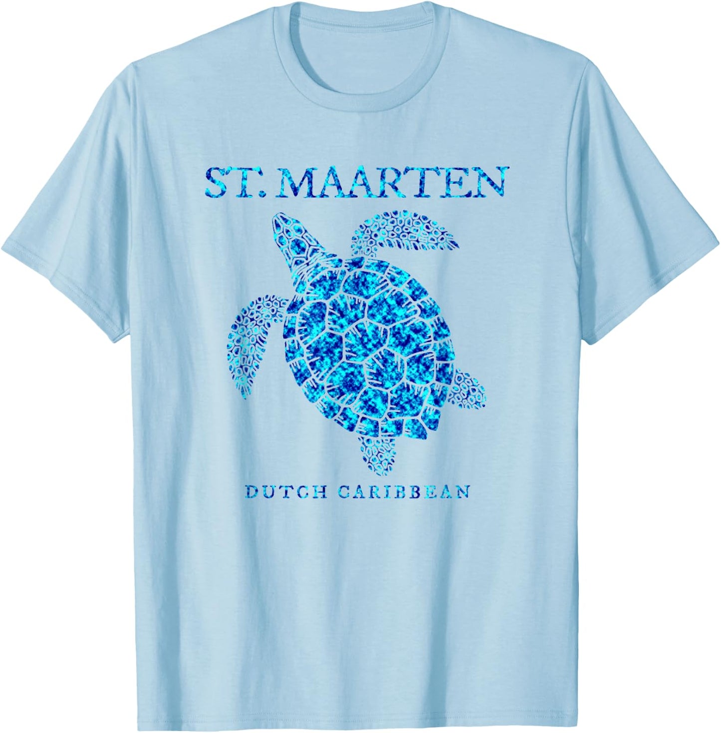 St. Maarten Sea Turtle Boys Girls Vacation Souvenir T-Shirt - T-Shirt | Light Blue