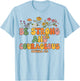 Girls Be Strong And Courageous-Shirt Groovy Kids Christian T-Shirt - T-Shirt | Light Blue